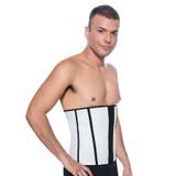 071 Cinta abdominal Waist Trainer com barbatanas angulares, forro externo e fecho por colchetes de dupla regulagem. - Esbelt