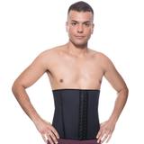 071 Cinta abdominal Waist Trainer com barbatanas angulares, forro externo e fecho por colchetes de dupla regulagem. - Esbelt