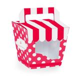 10 Caixas Cupcake Mini com Alça List/Poa Vm Decoração Festas - Cromus