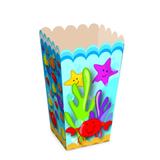 10 Caixas Para Pipoca Fundo Do Mar Decoração Festas - Cromus