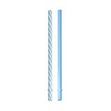 10 Canudos Plastico 19Cm Azul Bebe/Branco Dec. Festas - Cromus
