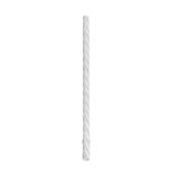 10 Canudos Plastico 19Cm Listras Branco/Transp Dec. Festas - Cromus