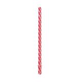 10 Canudos Plastico 19Cm Listras Vermelho/Transp Dec. Festas - Cromus