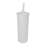 10 Copos Long Drink com Tampa e Canudo - Blank art studio