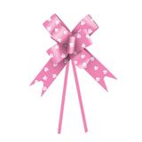10 Laços Decorativo Patinhas Pascoa 18Mm Rosa Pink E Branco - Cromus pascoa