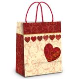 10 Sacolas Lembrancinhas Presentes Corações Médio Festa - Cromus