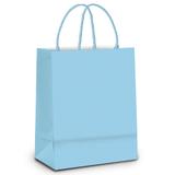 10 Sacolas Lembrancinhas Presentes Liso Azul Pqn Festa - Cromus