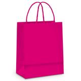 10 Sacolas Lembrancinhas Presentes Liso Pink Médio Festa - Cromus