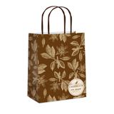10 Sacolas Papel C/Fecho P/Presente Cacau M Festas Marrom - Cromus pascoa