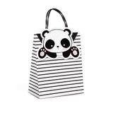 10 Sacolas Papel P/Presente C/Fecho Panda P 21,5X15X8Cm - Cromus