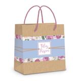 10 Sacolas Papel P/Presente Decorada G Decoração Festas Azul - Cromus pascoa