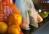 10 Saquinhos sustentáveis reutilizáveis para frutas, legumes e verduras para compras mercado estilo ecobags branco FM4 - Fornecedor mundial