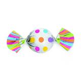 100 Embalagens P/Trufa/Bombom 15X16Cm Bolas Colorido/Branco - Cromus