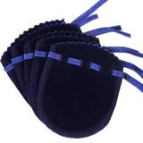 100 Sacos de Veludo 6x7cm Azul Marinho - Lazzo embalagens