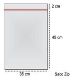 100 Sacos Saquinho Zip Lock Hermético 35x45 Abre E Fecha - Talge