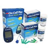 100 Tiras para medição de Glicose (dupla) +Glicosimetro - On Call Plus