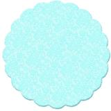100 Toalhas Para Bandeja Renda Francesa Azul 7cm Decoração Festas - Cromus
