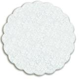 100 Toalhas Para Bandeja Renda Francesa Branco 7cm Decoração Festas - Cromus