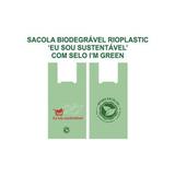 1000 Sacola Green Biodegradável Verde 38x50 Rioplastic (1pct