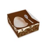 12 Caixas Ovo De Colher Pascoa 350G Cacau Marrom - Cromus
