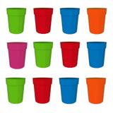 12 Copos cores sortidas - Gardenlife