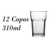 12 Copos de vidro Allure 310ML - Água, Sucos, Cerveja e Drinks - Bon gourmet