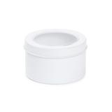 12 Latinhas Metal Redonda C/Visor Branco Dec. Festas - Cromus