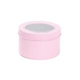 12 Latinhas Metal Redonda C/Visor Rosa Dec. Festas - Cromus