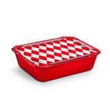 12 Marmitinhas Losango Vermelho Médio Decoração Festas - Cromus