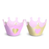 12 Wraps Para Cupcake Reinado Da Princesa 5 x 22 cm Decoração Festas - Cromus