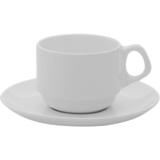 12 Xícaras De Chá 220ml Oxford Porcelana Empilhável Hotel