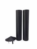 1,20 m de duto preto de 150 mm de diâmetro com chapéu chinês - Galvocalhas