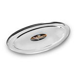 18 Travessas Rasa Oval Inox 26cm porção comida servir salada Ke Home 3103-26KH