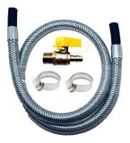 1m Mangueira Gás Fogão Cooktop + 2 Braçadeiras + Válvula - Nitril