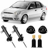 2 Amortecedor Fiesta 2001 a 2013 Dianteiro Monroe e Kit