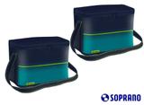 2 Bolsa Térmica Pop 18l Azul Lancheira Soprano