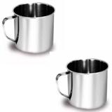 2 Caneca Inox 7cm 200ml Tomar Café Leite Servir Luxo - Ke-home