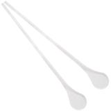 2 Colheres Mexedor Bailarina De Coquetel Bar Drink Suco 32cm Natural - Ou