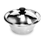 2 Conjuntos de Saladeira 3 peças Com Tampa Tigela Em Aço Inox 20, 24 e 28cm Ke Home