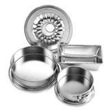 2 Jogos De 4 Mini Formas Com Fundo Removível Em Aço Carbono Ke Home 6176-2