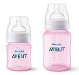 2 Mamadeiras Philips Avent Anticólica 125/260ml Classic Rosa