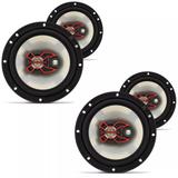 2 Pares Alto Falantes Bravox 6 Polegadas Triaxial B3x60x Kit