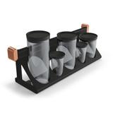2 Suporte Porta-condimentos Uz356 Preto - Móveis kappesberg