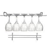 2 Suportes Taças Cromado Decoração Adega Bar Vinho 25cm - Zanline