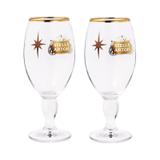 2 Taças Calice Stella Artois 330Ml Dourada Celebration Natal