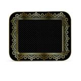 20 Bandejas Laminadas Renda Preto/Ouro R4 Dec. Festas - Cromus