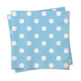 20 Guardanapos Bolinhas Azul Claro/Branco 25X25Cm Dec.Festas - Cromus