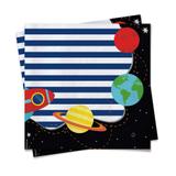 20 Guardanapos Papel Mesa Astronauta 25X25Cm - Cromus