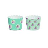 20 Kit Forminhas Cupcake S/Tampa Sortido Floral Azul Decoração Festas - Cromus