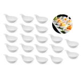 20 Unid. Colher em Melamina Premium para Finger Food Branca Utilgoods